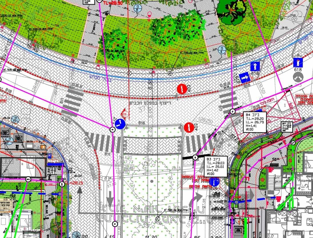 תכנון תנועה למבנה ציבור במשרדי ויצמן אדריכלות והנדסה